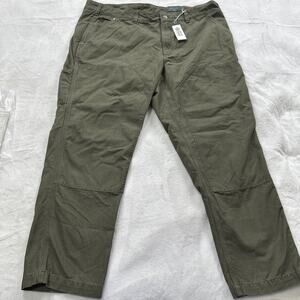 Alpine Design Utility Pants Mens 42 X 30 Olive Green 100% ORGANIC Cotton Relaxed